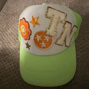 Tennessee Green and White Cap with Gold Accents